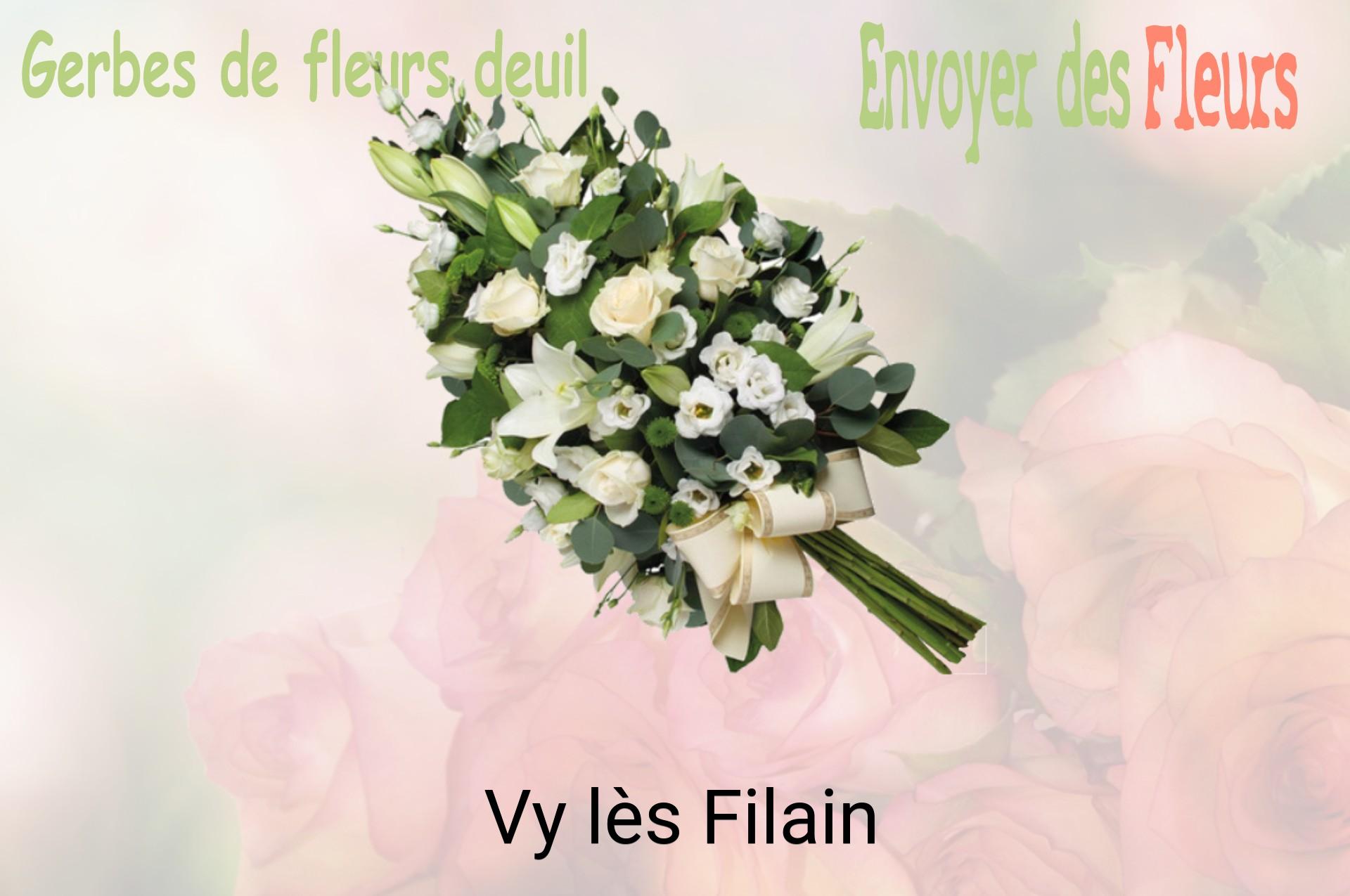 Gerbe de fleurs de deuil livrée à Vy-lès-Filain